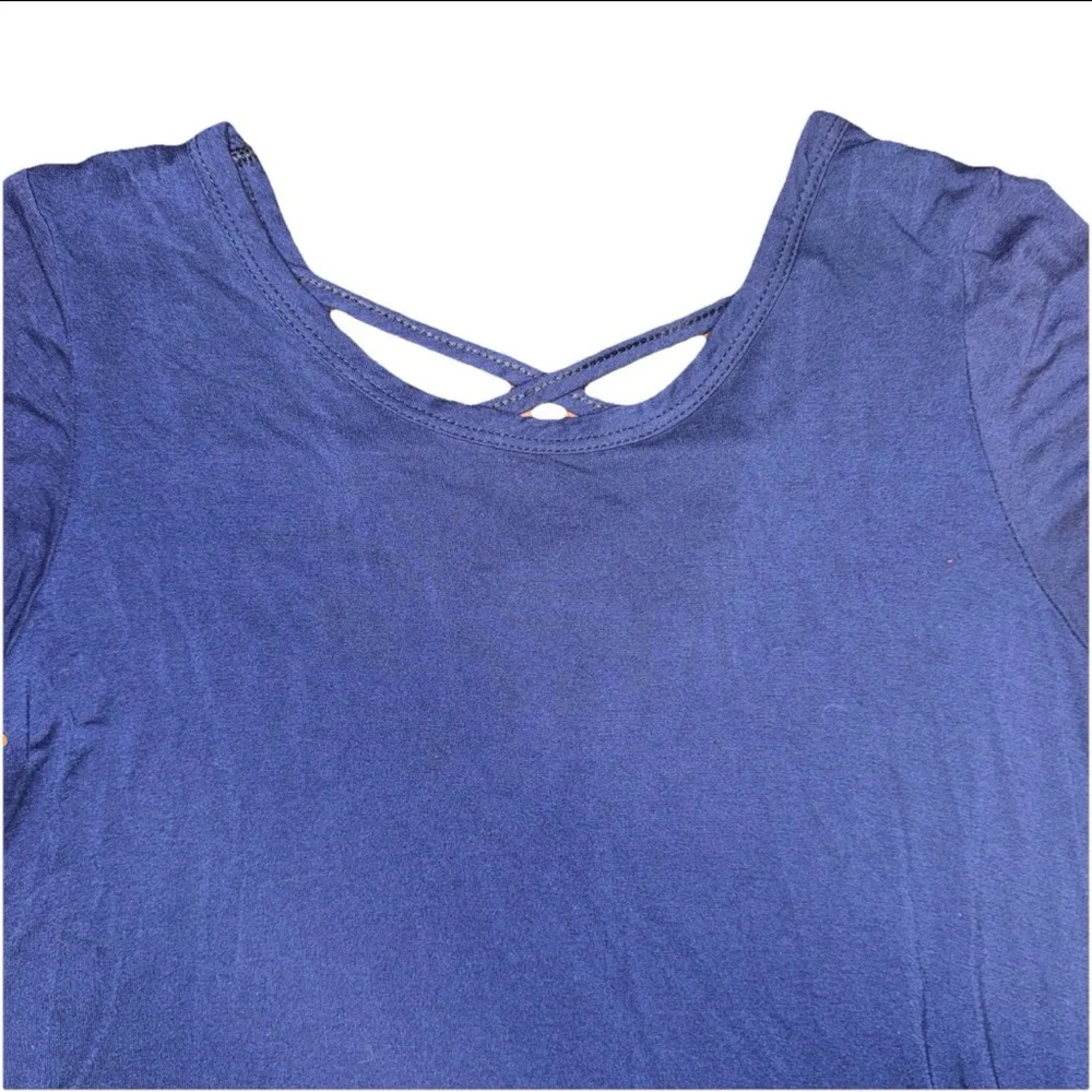 Olivia Rae Blue Dress Girls Med Crisscross Back‎ / Lightweight / Preppy Nautical